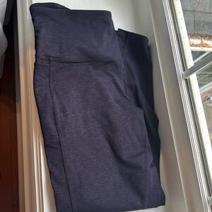 Purple and black leggings